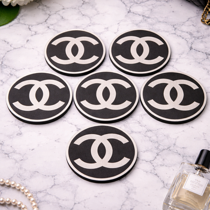 Luxury Designer Style Coaster Set – 3D Printed PLA+ (With Holder)