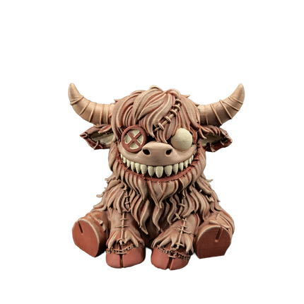 Disturbed Highland Cow – Creepy Cute Horror Figure