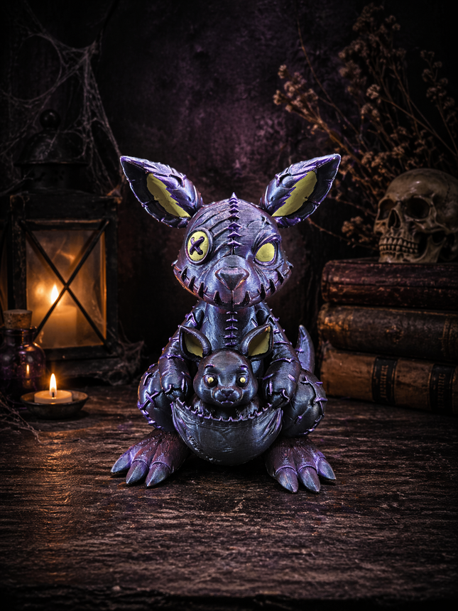 Gothic Kangaroo Joey – Creepy Cute Horror Figurine