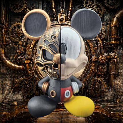 Split Skull Mouse – Dark Steampunk Horror Collectible