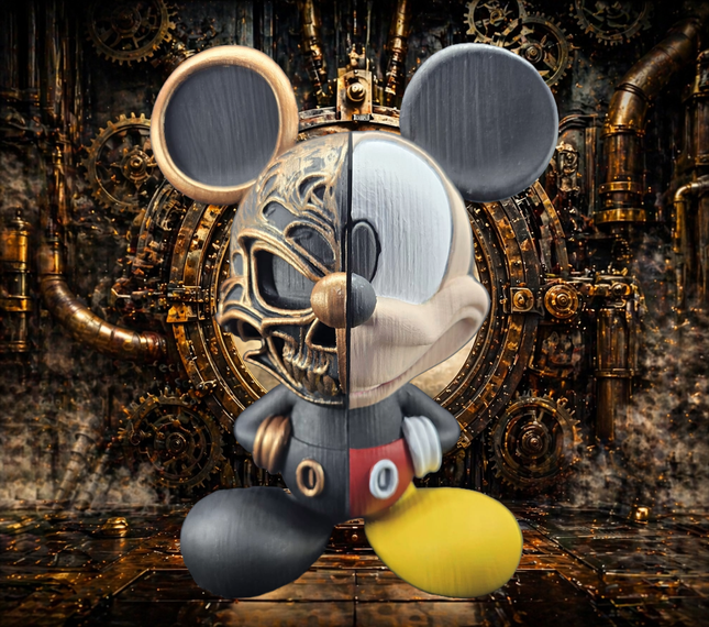 Split Skull Mouse – Dark Steampunk Horror Collectible