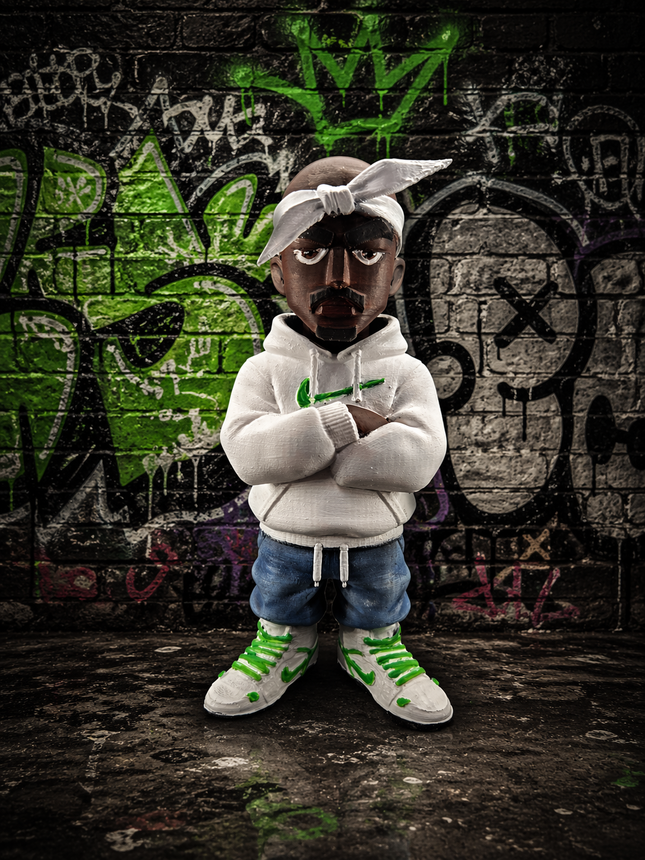 Street Legend Urban Figure – Hand Painted 3D Printed Collectible