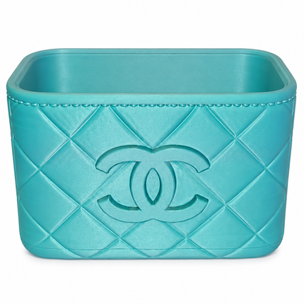 Luxury Designer-Inspired Makeup Holder (Aqua)