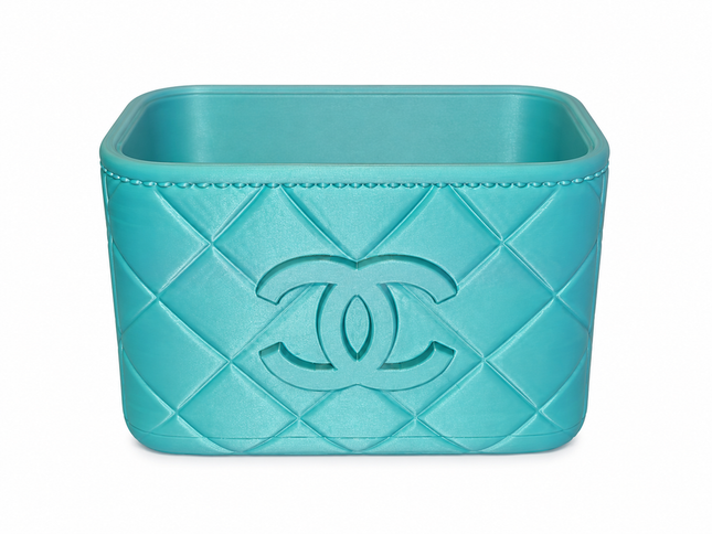Luxury Designer-Inspired Makeup Holder (Aqua)