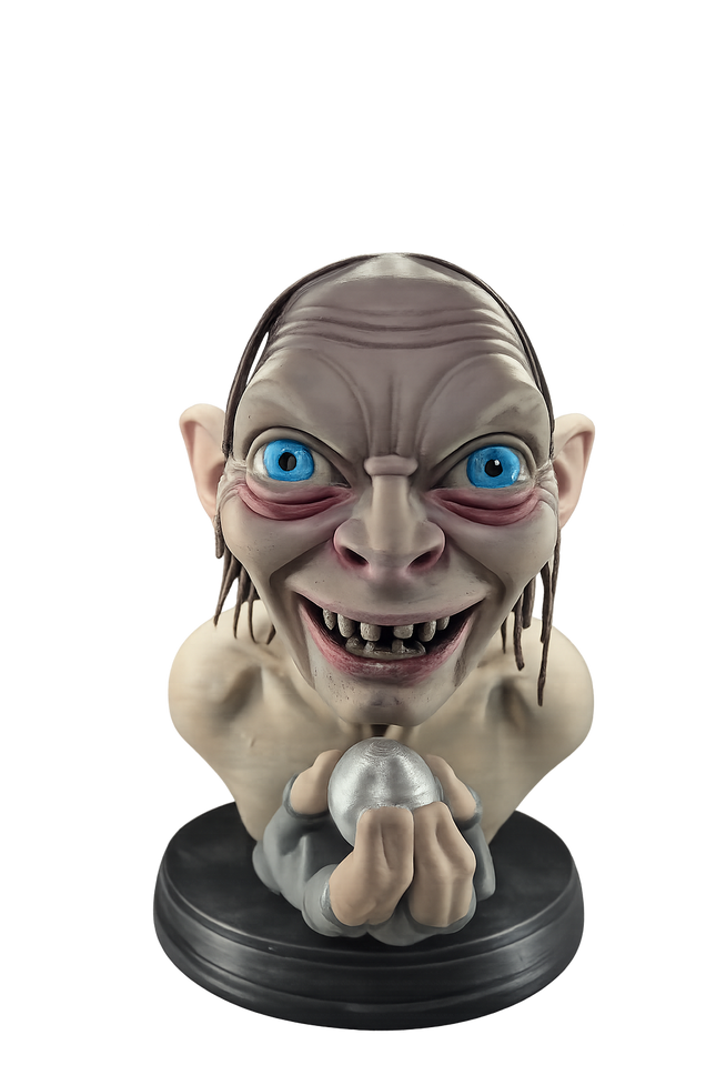 Gollum Bust – Hand Painted 3D Printed Collectible