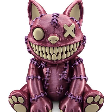 Creepy Stitch Cat Figure – Hand Painted 3D Printed Horror Collectible