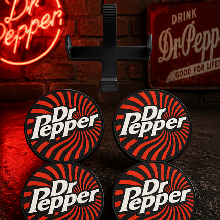 Dr Pepper Inspired Coaster Set – 3D Printed Drink Coasters