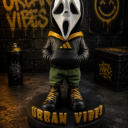 Urban Vibes Scream Mask Figure – Hand Painted 3D Printed Collectible