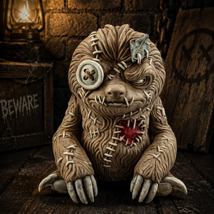 Stitched Monster Creature – Hand Painted 3D Printed Horror Collectible