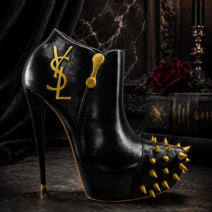 Luxury Inspired Spike Heel Vase – Hand Painted 3D Printed Statement Décor