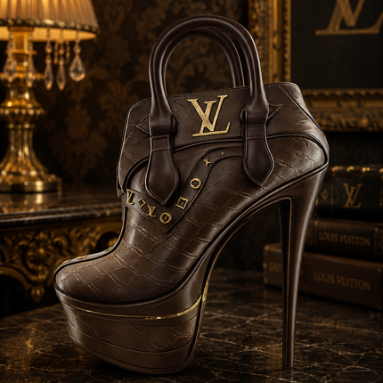Luxury Inspired Handbag Heel Vase – Hand Painted 3D Printed Statement Décor