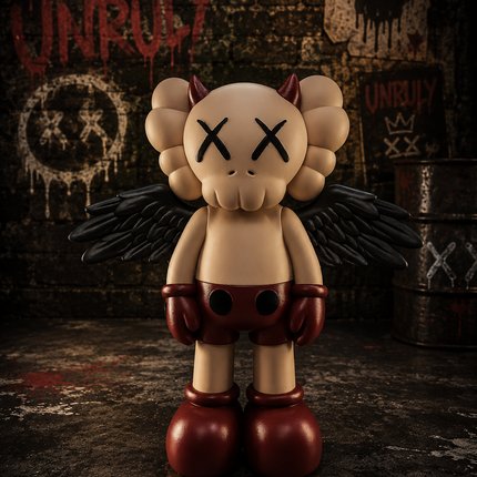 Kaws Dark Angel Skull Figure – Hand Painted 3D Printed Collectible