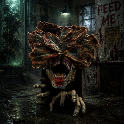 Clicker Mutated Horror Creature Display – Hand Painted 3D Printed Collectible
