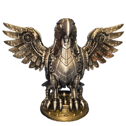 Steampunk Mechanical Eagle Ornament – Metallic Silver Finish
