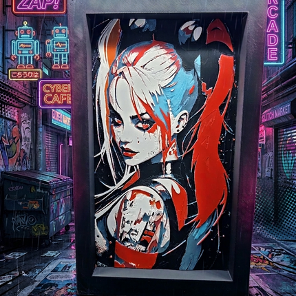 3D Printed Pop Art Wall Plaque – Hand Finished PLA+ Artwork