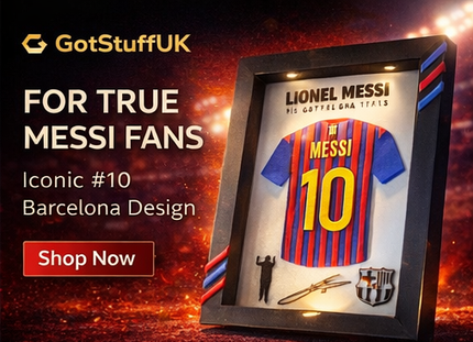 Lionel Messi 3D Printed Wall Art Frame – Barcelona #10 (PLA+) – 21cm x 16cm