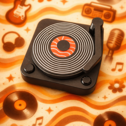 Retro Style Record Player Coaster Set – 3D Printed (PLA+)