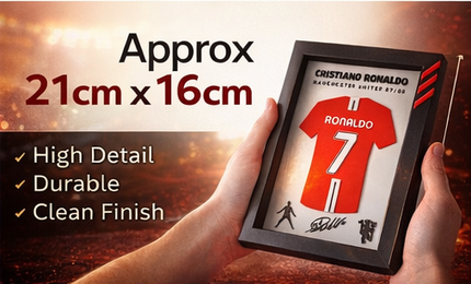 Cristiano Ronaldo 3D Printed Wall Art Frame – PLA+ (21cm x 16cm)