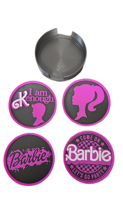 Barbie Style Coaster Set – 3D Printed (PLA+)