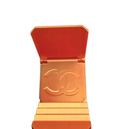 Premium Designer Phone Stand – 3D Printed Silk PLA+ Phone Holder (Orange)