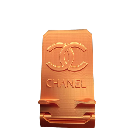 Premium Designer Phone Stand – 3D Printed Silk PLA+ Phone Holder (Orange)