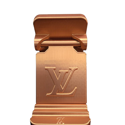 Designer Inspired Phone Holder – 3D Printed in Silk PLA+ (Copper)