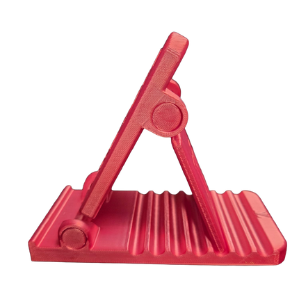 Designer Inspired Phone Holder – 3D Printed in Silk PLA+ (Red)
