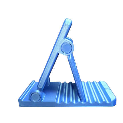 Designer Inspired Phone Holder – 3D Printed in Silk PLA+ (Blue)