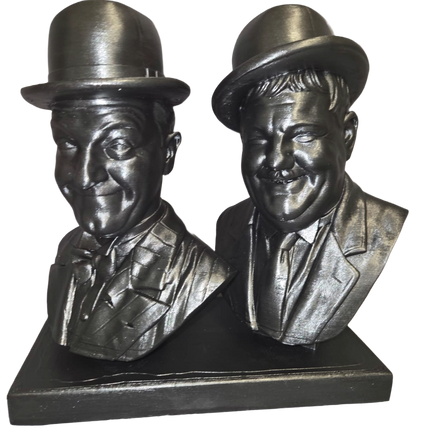 Classic Comedy Duo Bust Ornament – Hand Painted