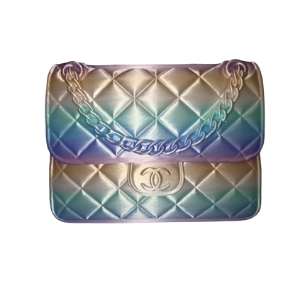 Designer-Inspired Quilted Handbag Vase – Luxury 3D Printed Home Décor (Tri Colour)