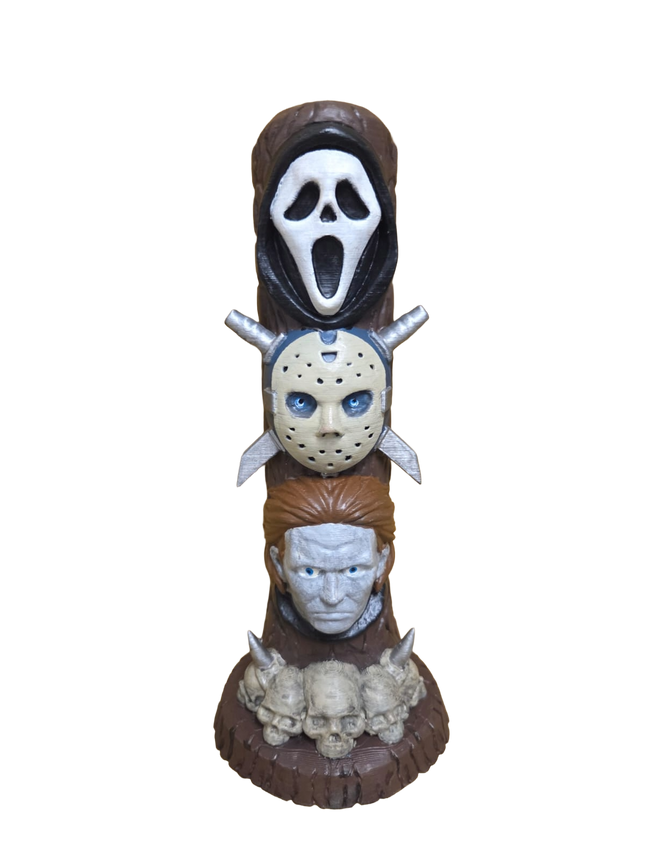 Horror Totem Ornament – Hand Painted