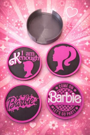 Barbie Style Coaster Set – 3D Printed (PLA+)