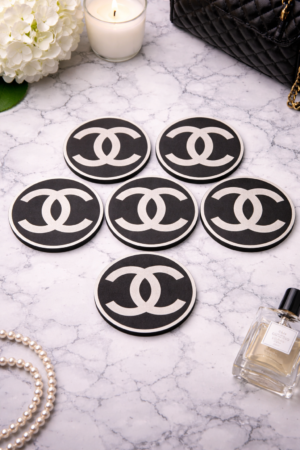 Luxury Designer Style Coaster Set – 3D Printed PLA+ (With Holder)