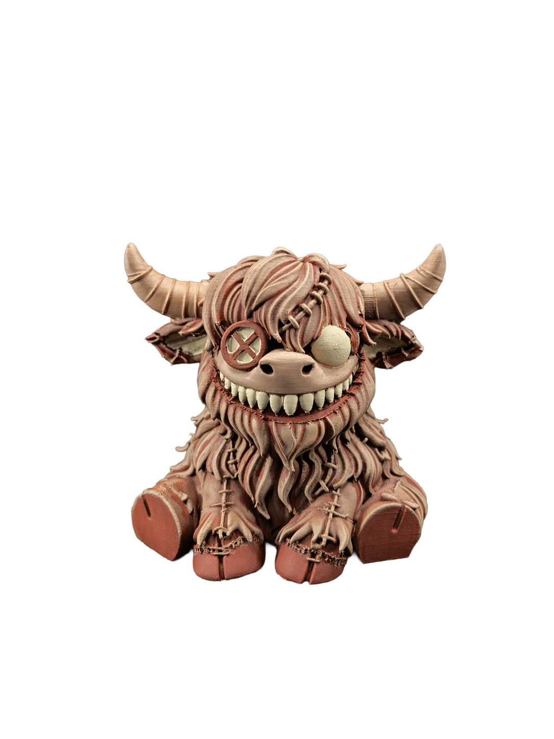 Disturbed Highland Cow – Creepy Cute Horror Figure