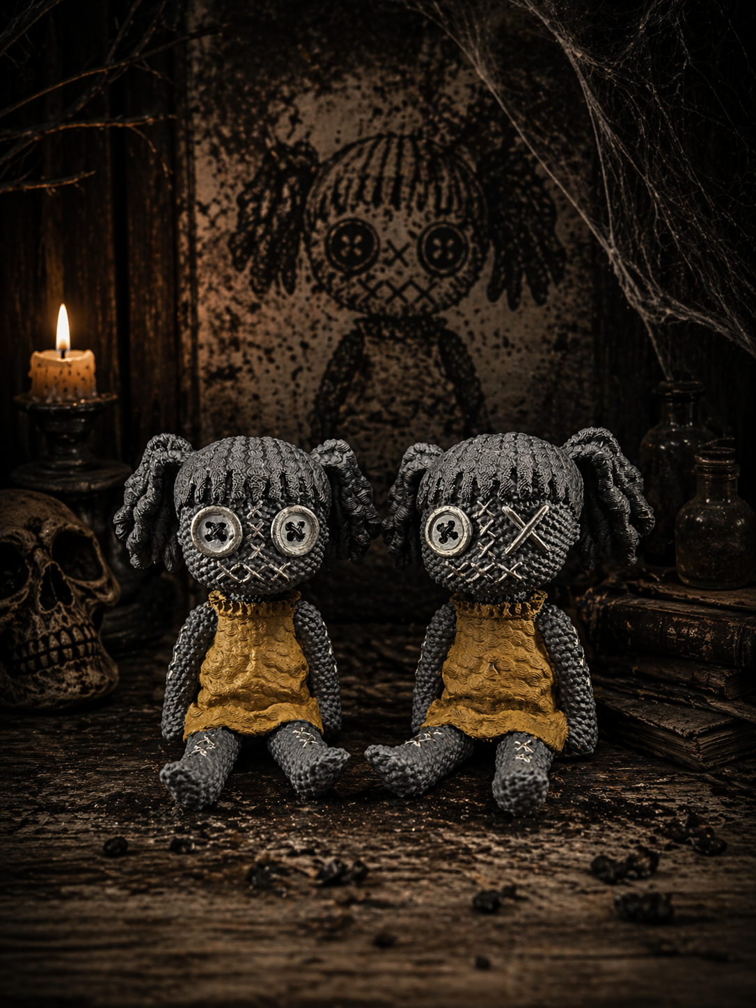 Twisted Sisters Gothic Doll Set – Hand Painted 3D Printed Collectibles - Image 2