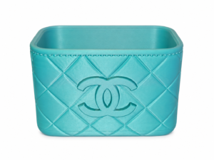 Luxury Designer-Inspired Makeup Holder (Aqua)