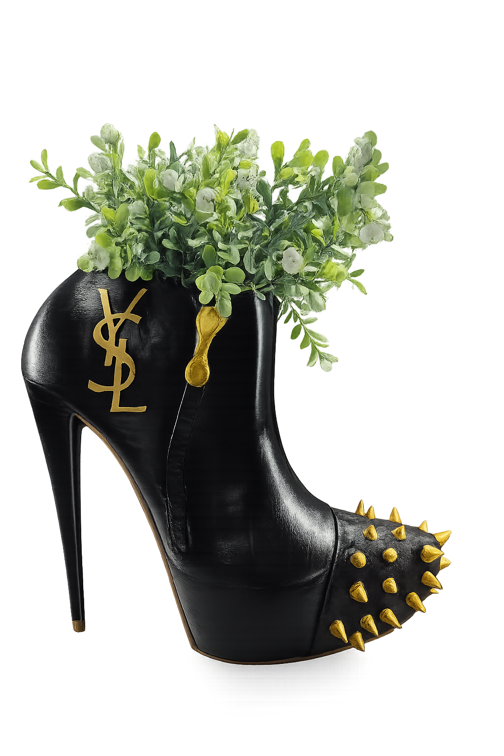 Luxury Inspired Spike Heel Vase – Hand Painted 3D Printed Statement Décor - Image 2