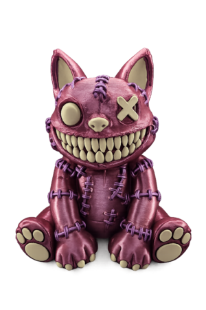 Creepy Stitch Cat Figure – Hand Painted 3D Printed Horror Collectible