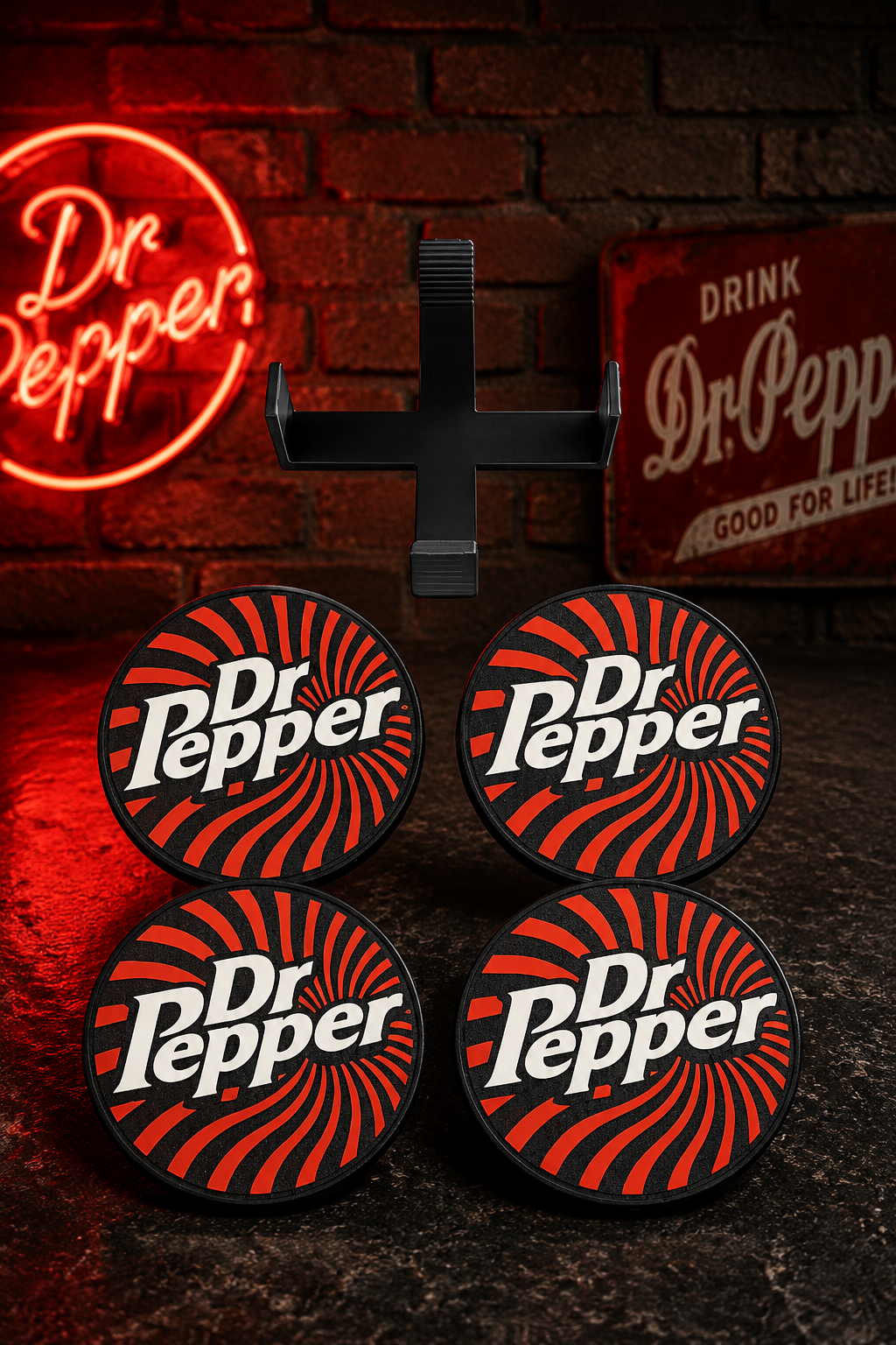 Dr Pepper Inspired Coaster Set – 3D Printed Drink Coasters
