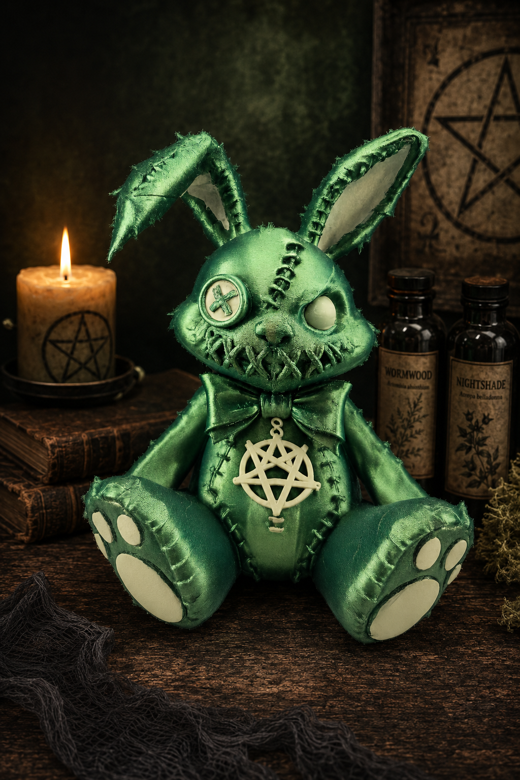 Creepy Gothic Bunny Figure – 3D Printed Horror Collectible - Image 3