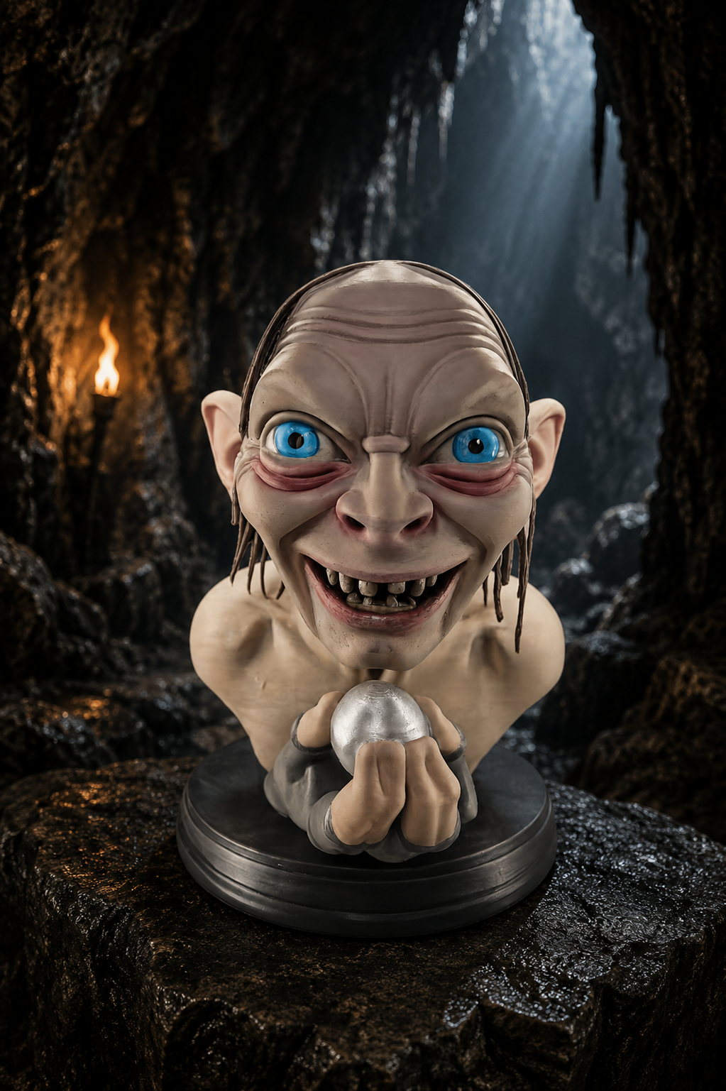 Gollum Bust – Hand Painted 3D Printed Collectible - Image 4