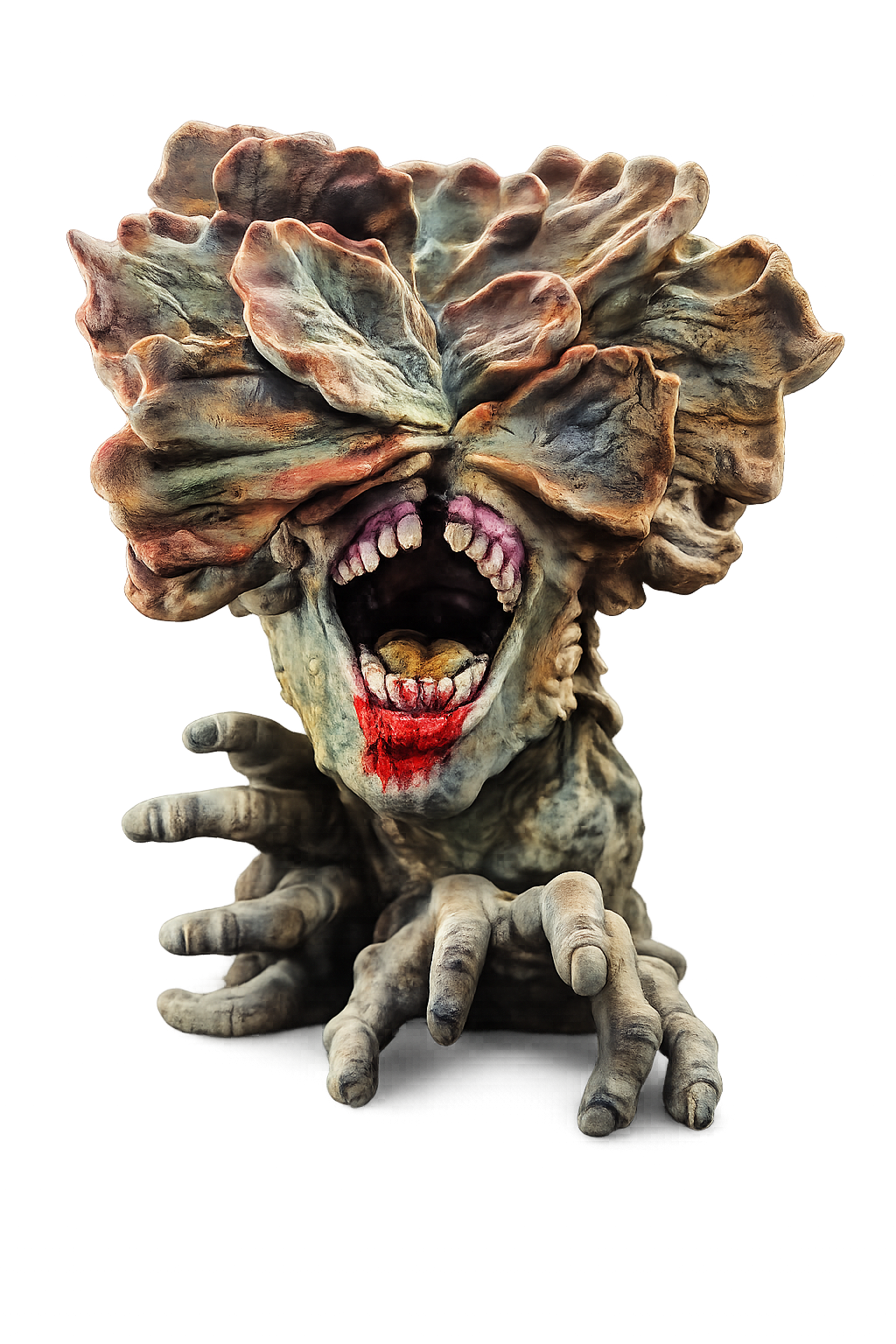 Clicker Mutated Horror Creature Display – Hand Painted 3D Printed Collectible