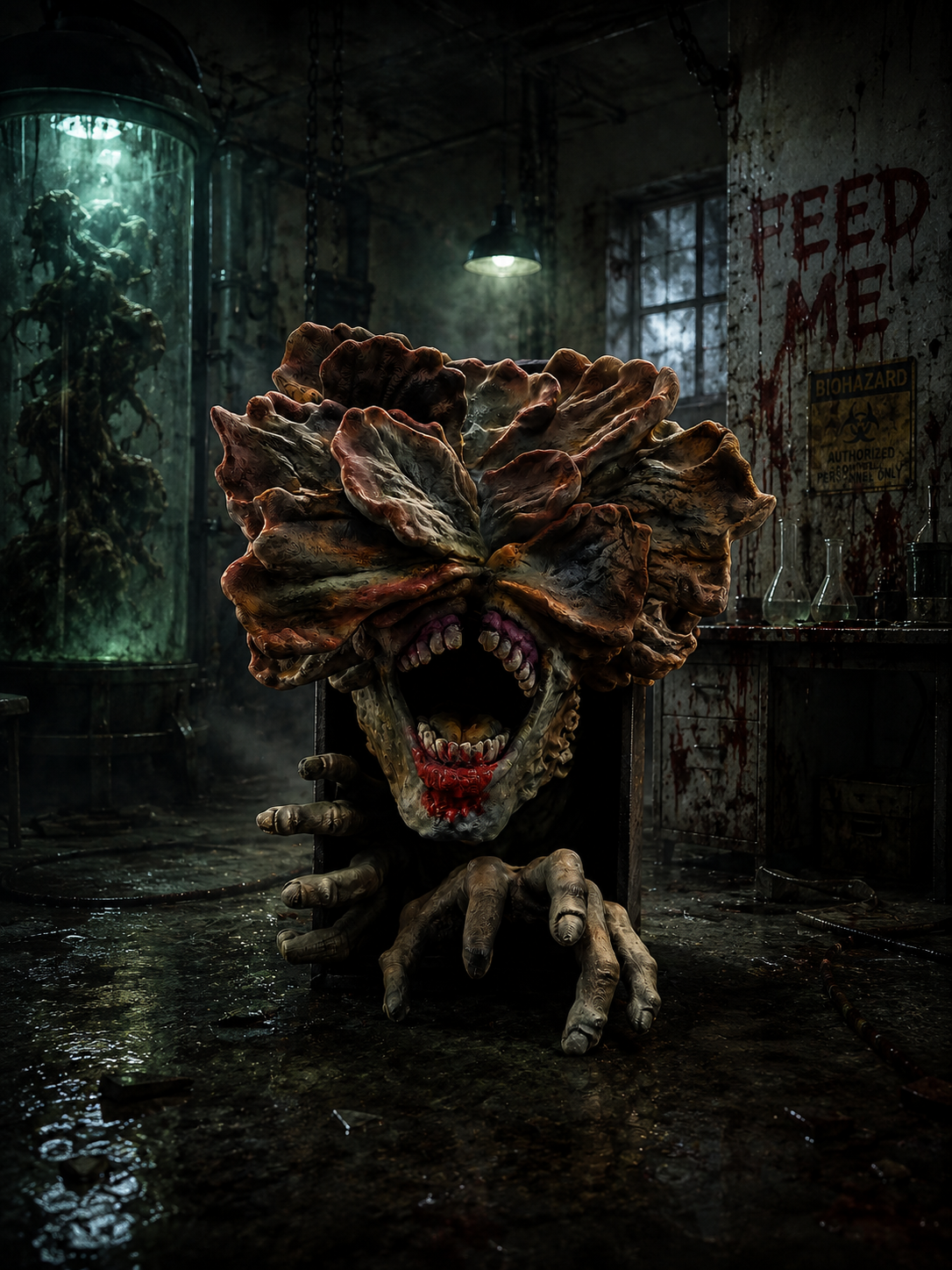 Clicker Mutated Horror Creature Display – Hand Painted 3D Printed Collectible - Image 3