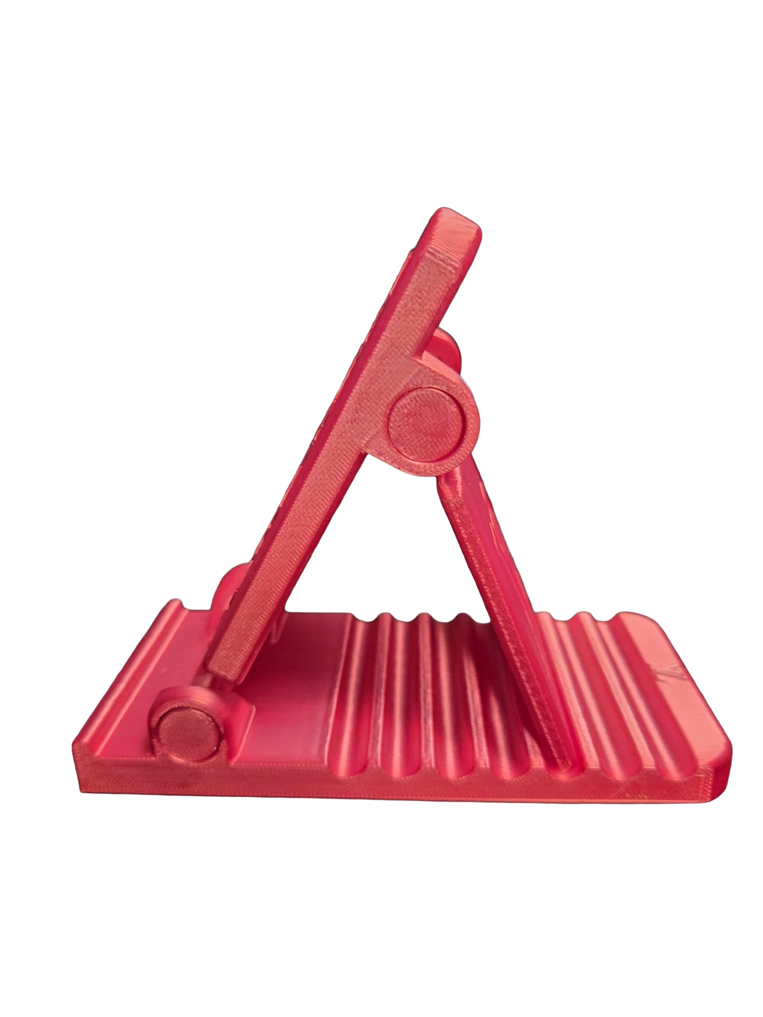 Designer Inspired Phone Holder – 3D Printed in Silk PLA+ (Red) - Image 2