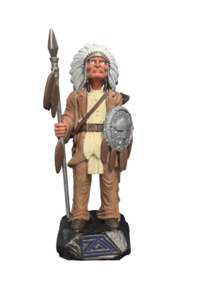 Native American Warrior Ornament – Hand Painted