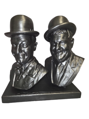 Classic Comedy Duo Bust Ornament – Hand Painted