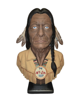 Native American Warrior Bust – Hand Painted