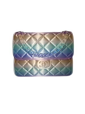 Designer-Inspired Quilted Handbag Vase – Luxury 3D Printed Home Décor (Tri Colour)