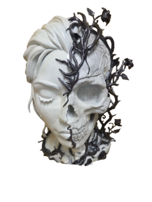 Life and Death Bust Ornament – Hand Painted