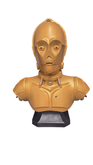 Golden Droid Bust – Hand Painted